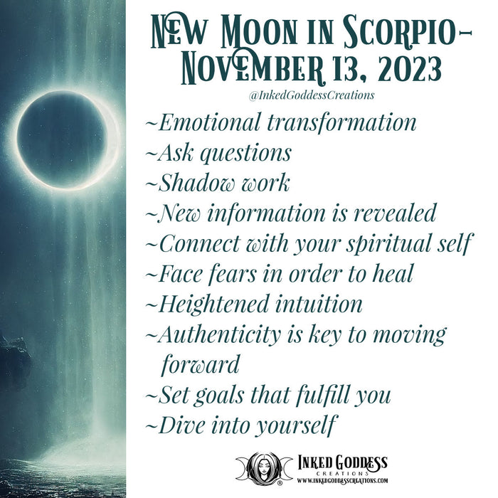 New Moon in Scorpio- November 13, 2023