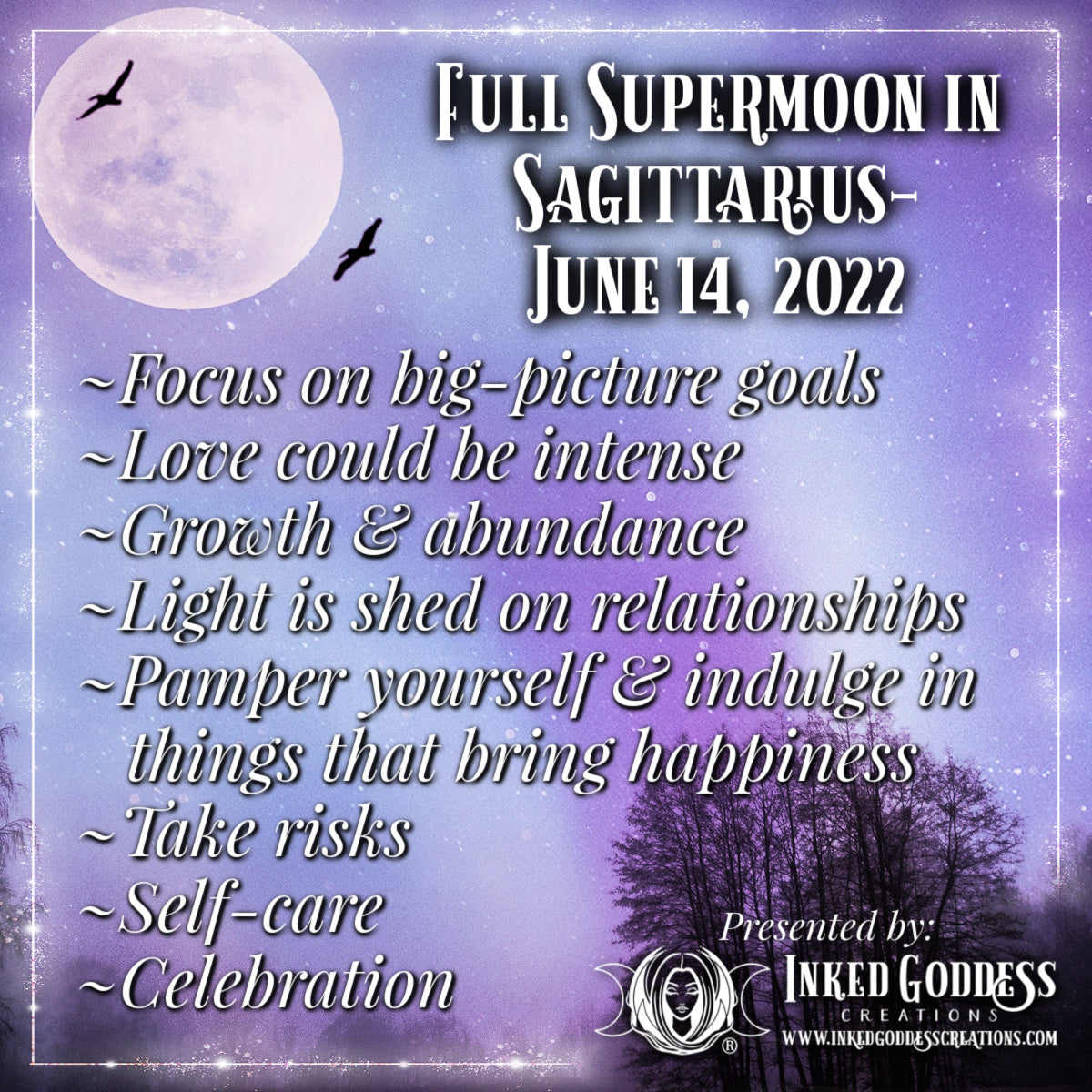 Full Supermoon in Sagittarius- June 14, 2022 – Inked Goddess Creations