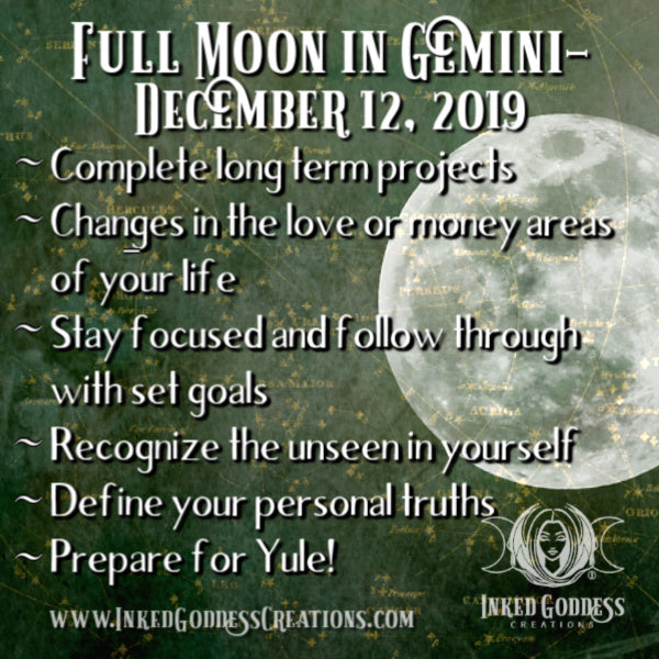 Full Cold Moon in Gemini- December 12, 2019 – Inked Goddess Creations