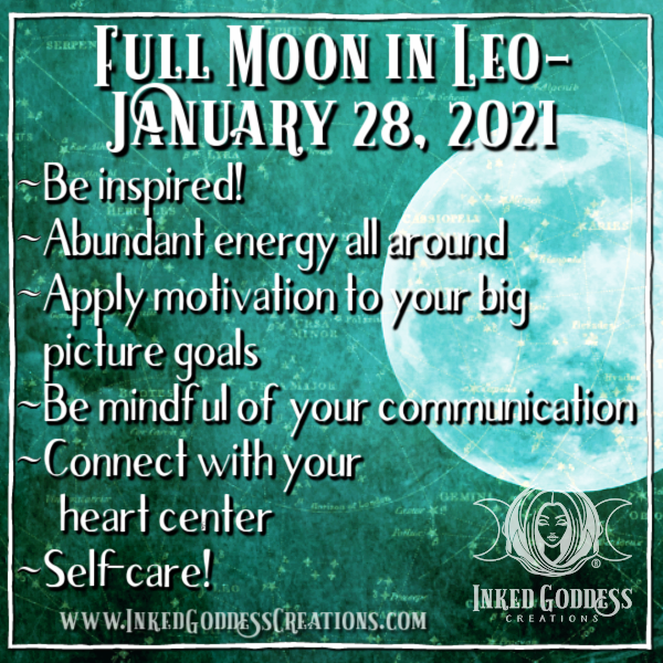 Full Moon in Leo- January 28, 2021 – Inked Goddess Creations