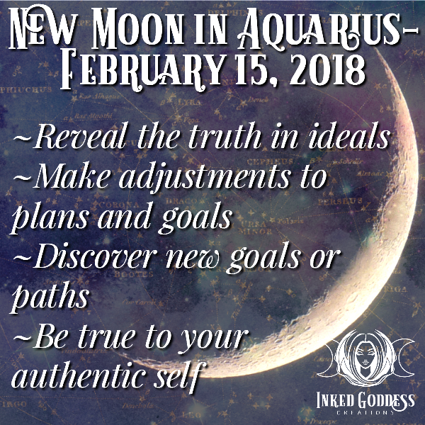 New Moon in Aquarius- February 15, 2018