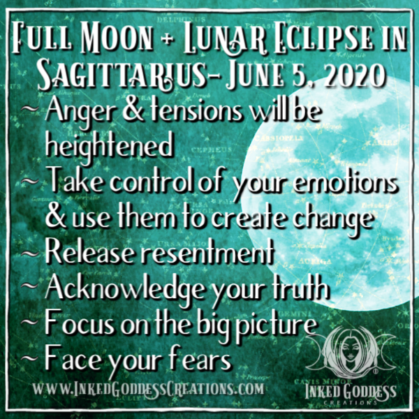 Full Moon + Lunar Eclipse in Sagittarius - June 5, 2020