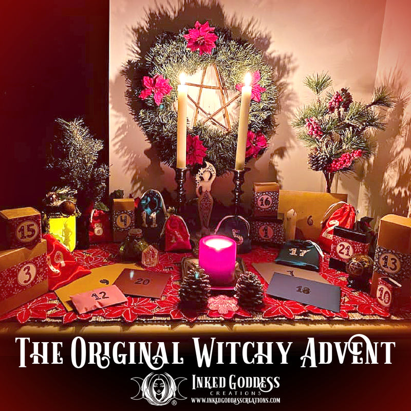 Load image into Gallery viewer, 2025 Witchy Advent Calendar- 21 Days of Yule Gifts from Inked Goddess Creations