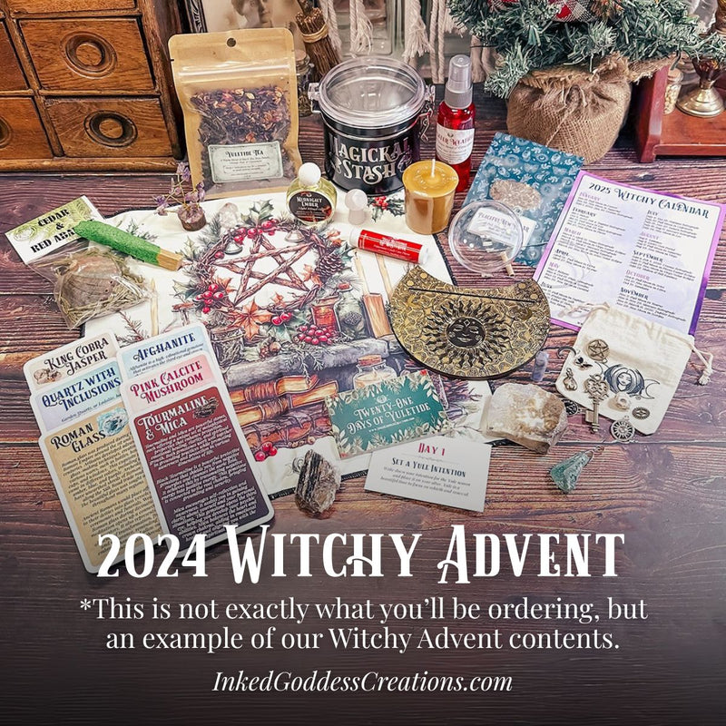 Load image into Gallery viewer, 2025 Witchy Advent Calendar- 21 Days of Yule Gifts from Inked Goddess Creations