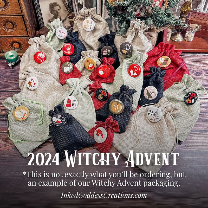 Load image into Gallery viewer, 2025 Witchy Advent Calendar- 21 Days of Yule Gifts from Inked Goddess Creations