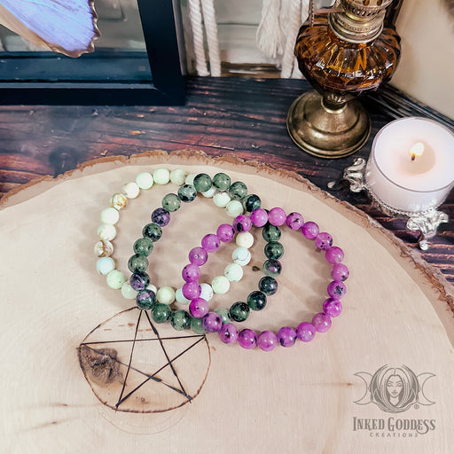 Beltane Gemstone Bracelet Set Spiritual Awakening and Prosperity