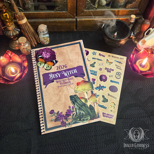 2026 Busy Witch Monthly Date Planner with Stickers