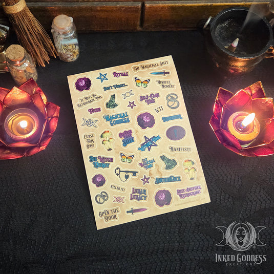 2026 Busy Witch Monthly Date Planner with Stickers