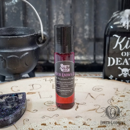 Witch Knows All Perfume Oil- Dirty Witch- Heightened Intuition- Inked Goddess Creations