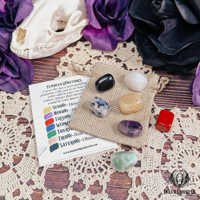 Daily Color Magick Necklace and Gemstone Set- Inked Goddess Creations