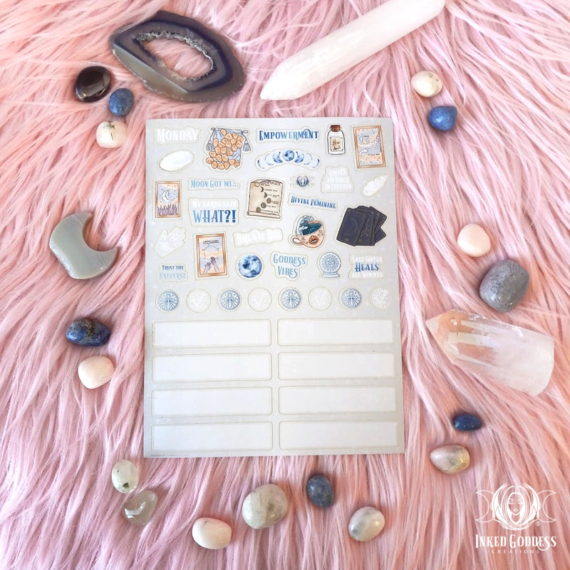 Load image into Gallery viewer, Daily Magick Sticker Sheets - Busy Witch Magick- Inked Goddess Creations