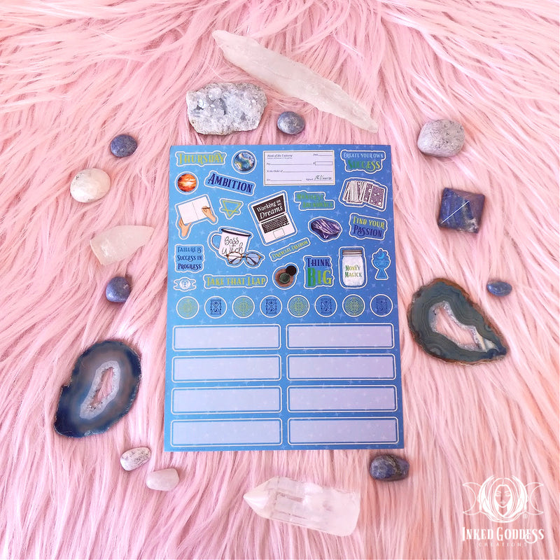 Load image into Gallery viewer, Daily Magick Sticker Sheets - Busy Witch Magick- Inked Goddess Creations