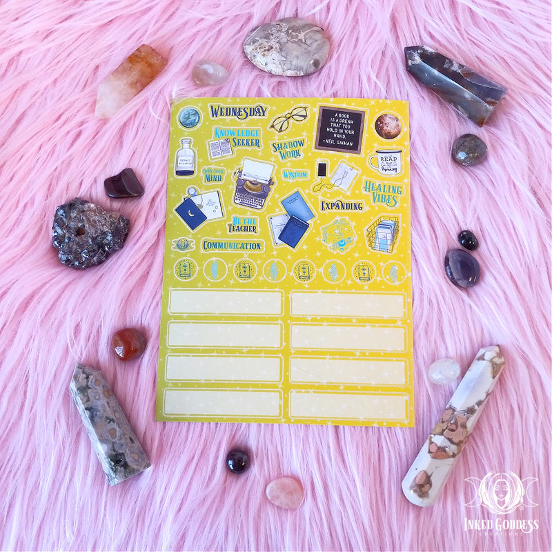 Load image into Gallery viewer, Daily Magick Sticker Sheets - Busy Witch Magick- Inked Goddess Creations