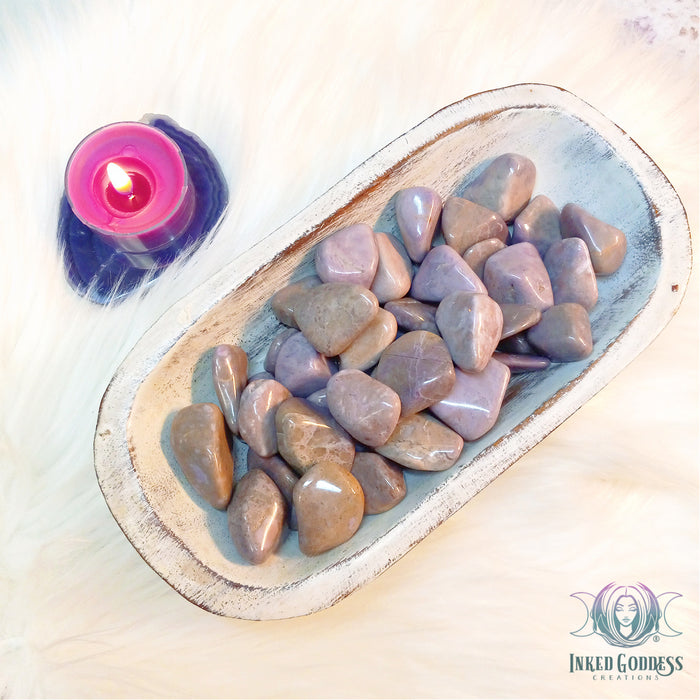 Lavender Jade Tumbled Gemstone for Spiritual Release- Inked Goddess Creations