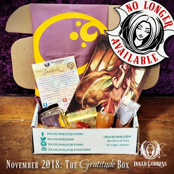 November 2018 Inked Goddess Creations Box: The Gratitude Box