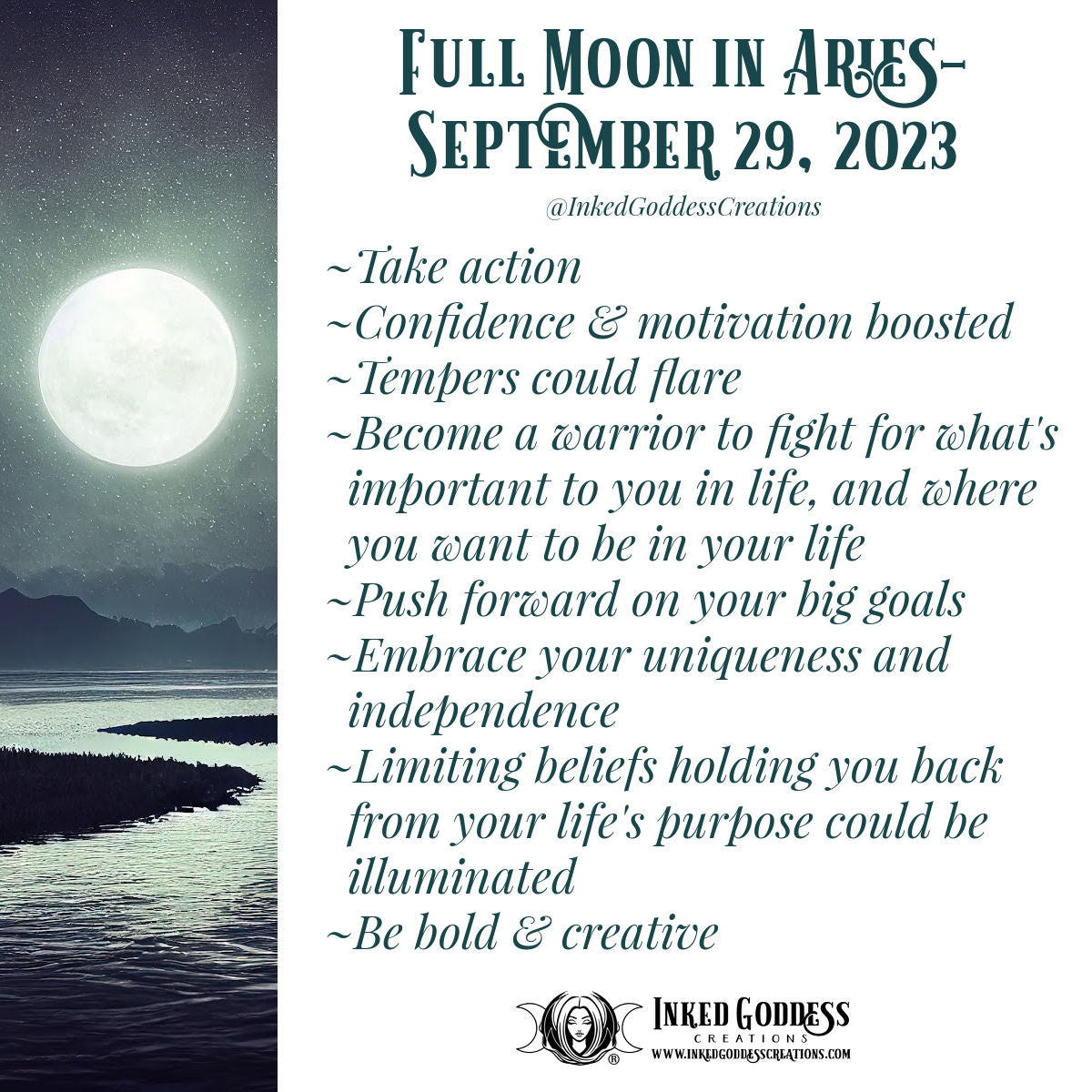 Full Moon in Aries- September 29, 2023 – Inked Goddess Creations