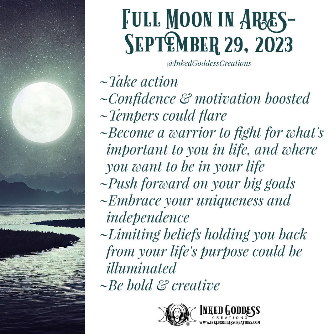 Full Moon in Aries- September 29, 2023 – Inked Goddess Creations