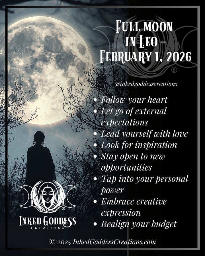 Full Moon in Leo – February 1, 2026 – Inked Goddess Creations