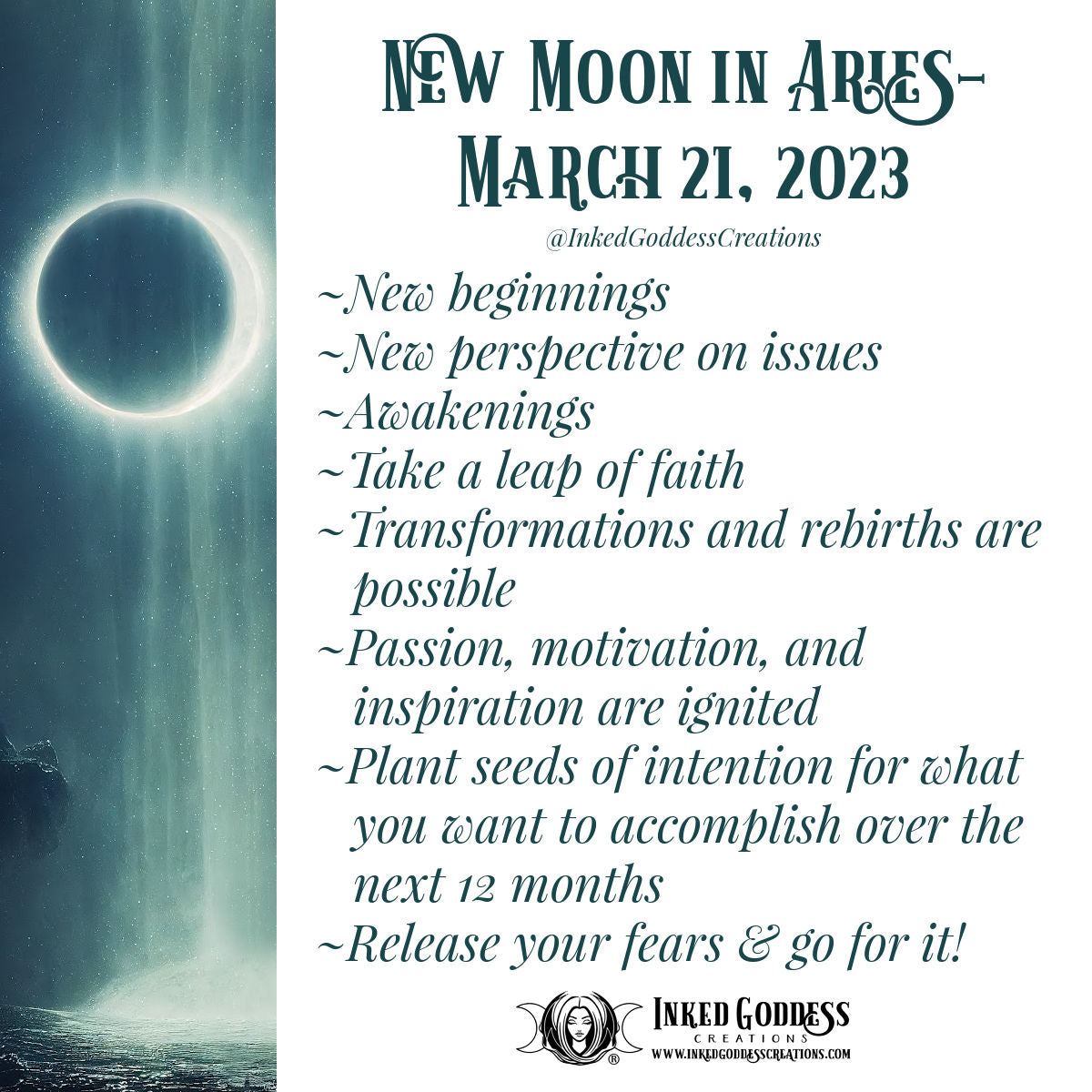 New Moon in Aries- March 21, 2023 – Inked Goddess Creations