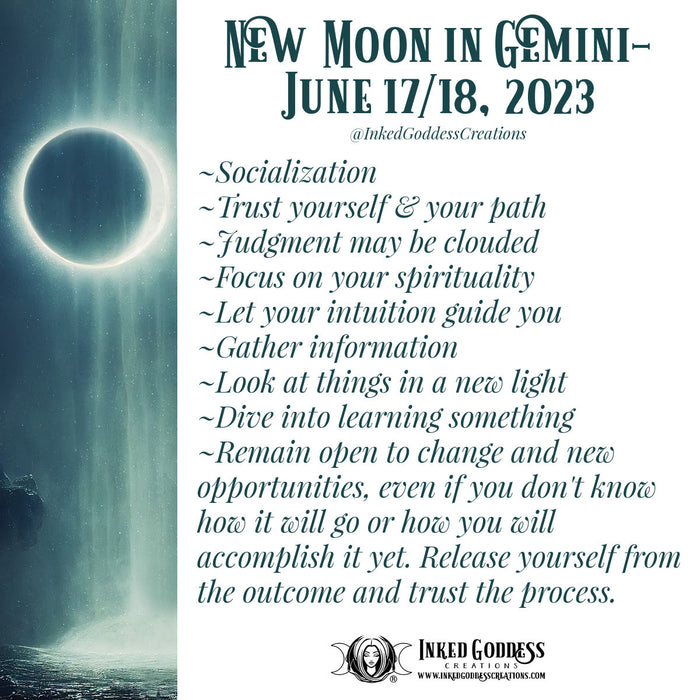 New Moon in Gemini- June 17/18, 2023