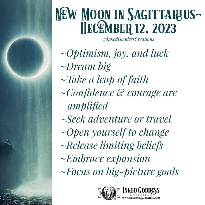 New Moon in Sagittarius- December 12, 2023