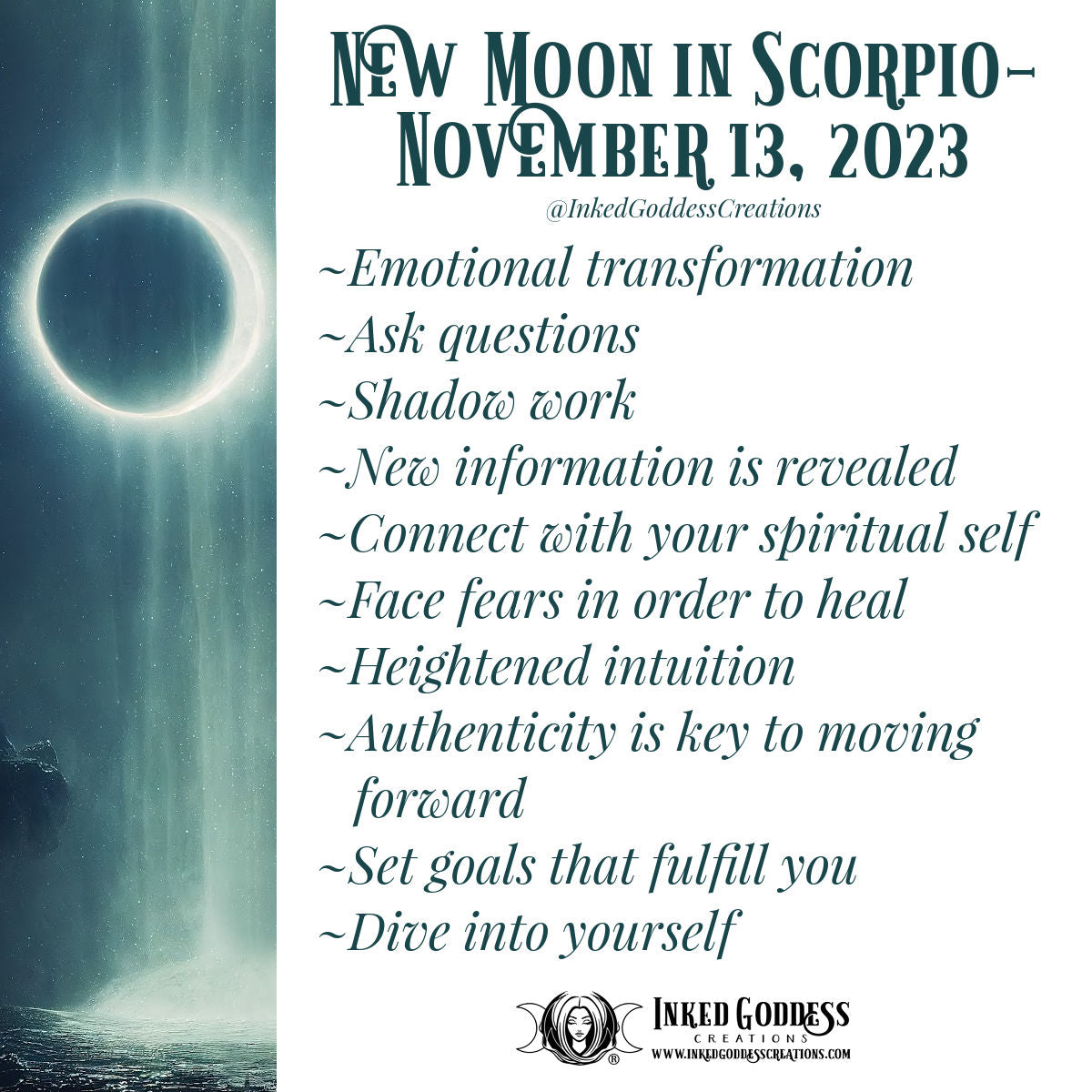 New Moon in Scorpio- November 13, 2023