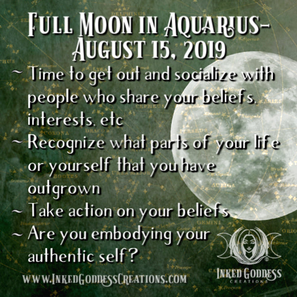 Full Moon in Aquarius- August 15, 2019