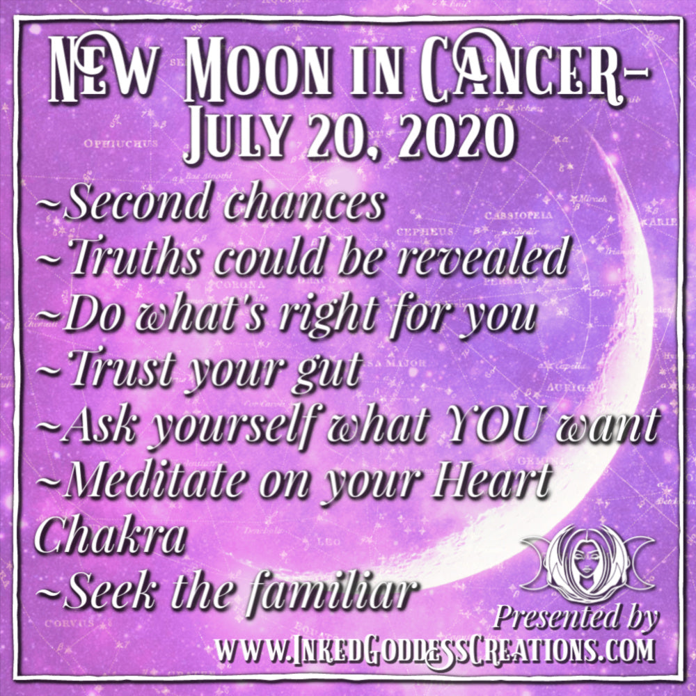 New Moon in Cancer- July 20, 2020