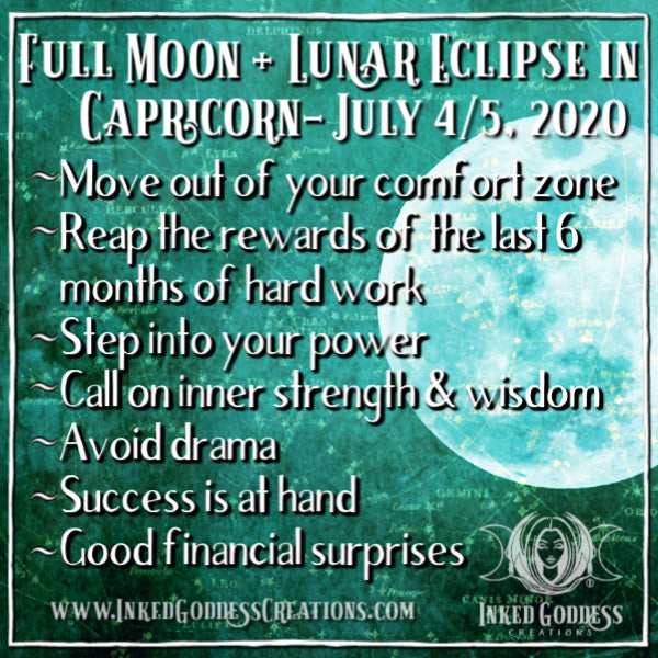 Full Moon + Lunar Eclipse in Capricorn- July 4/5, 2020