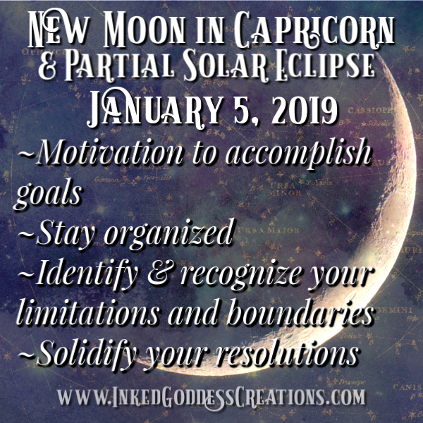 New Moon in Capricorn- January 5, 2019