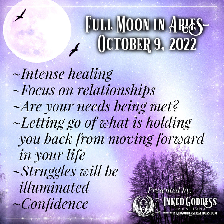 Full Moon in Aries- October 9, 2022 – Inked Goddess Creations