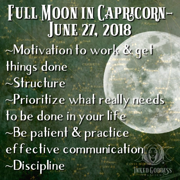 Full Moon in Capricorn- June 27, 2018