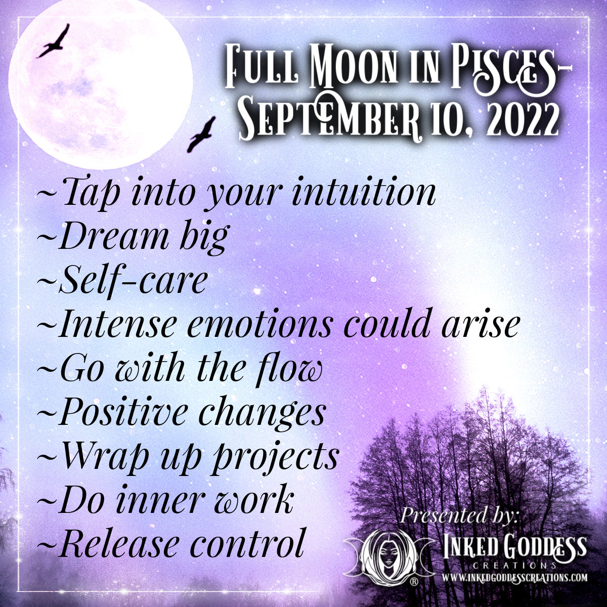 Full Moon in Pisces- September 10, 2022 – Inked Goddess Creations