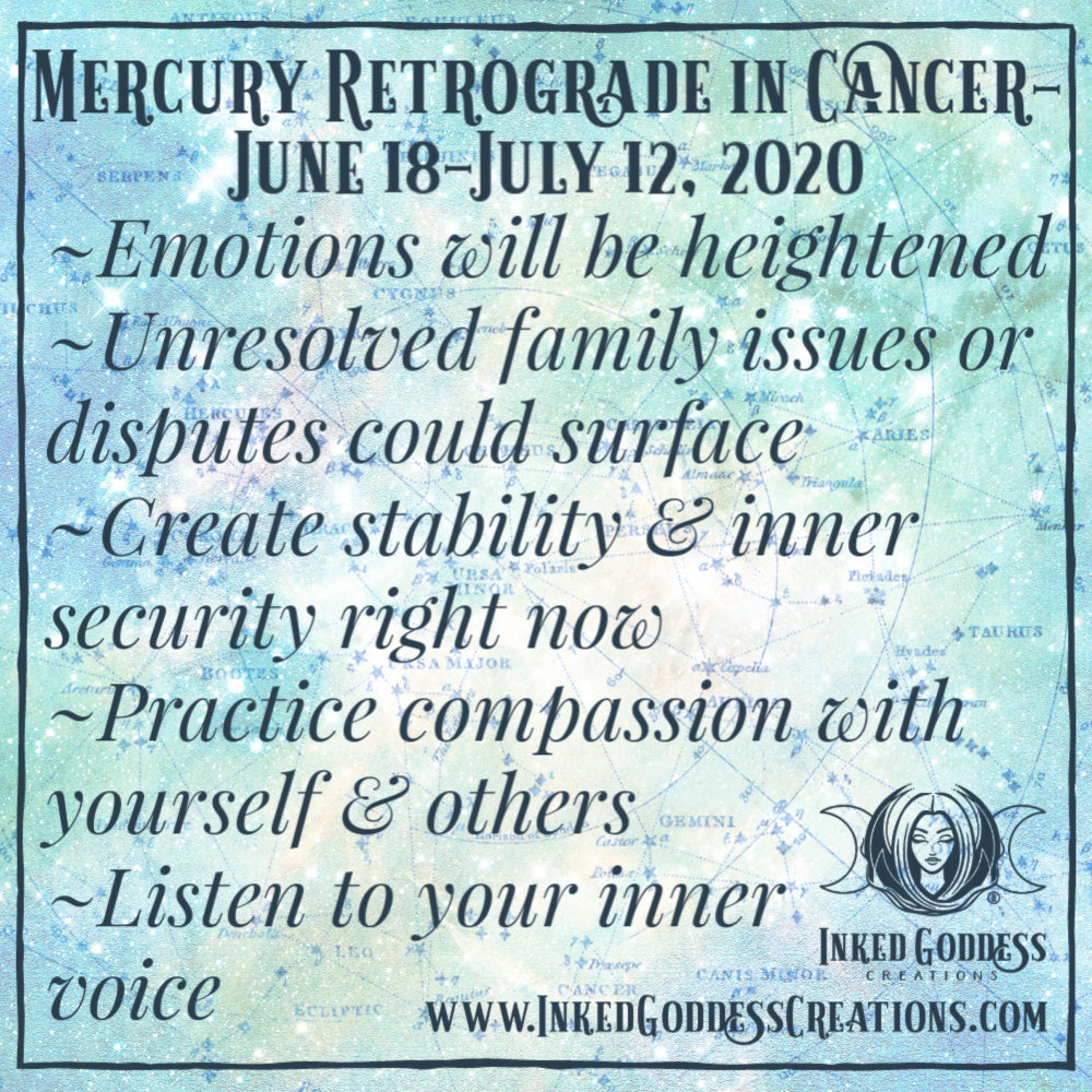 Mercury Retrograde in Cancer- June 18-July 12, 2020