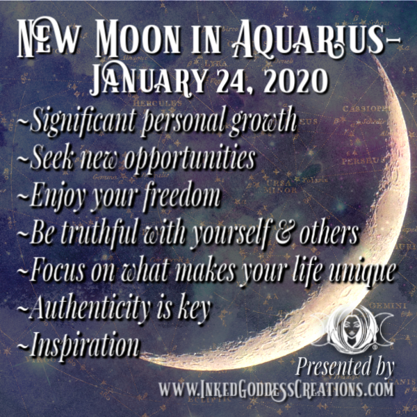 New Moon in Aquarius- January 24, 2020