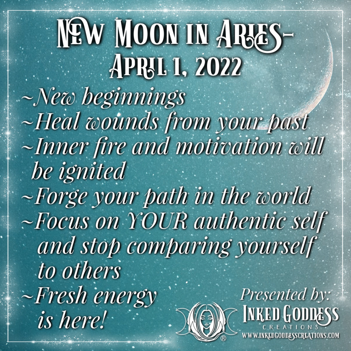 New Moon in Aries- April 1, 2022 – Inked Goddess Creations