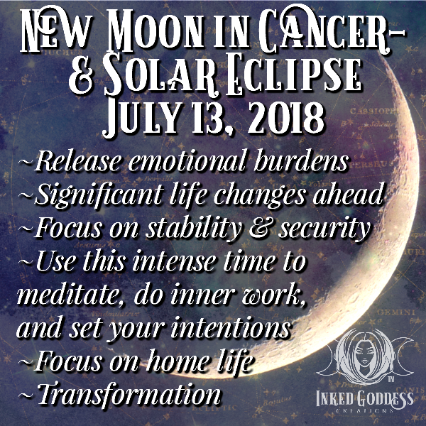 New Moon in Cancer- July 13, 2018