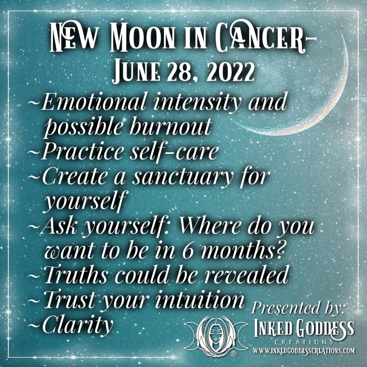 New Moon in Cancer- June 28, 2022 – Inked Goddess Creations