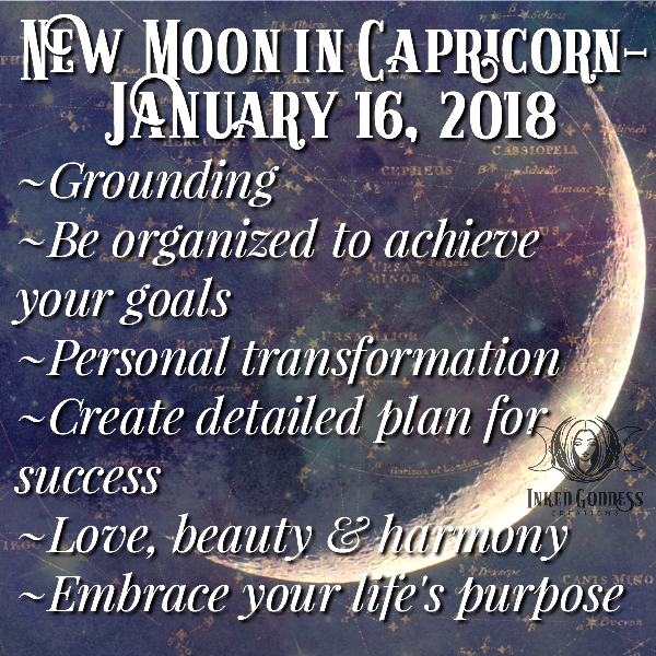 New Moon in Capricorn- January 16, 2018
