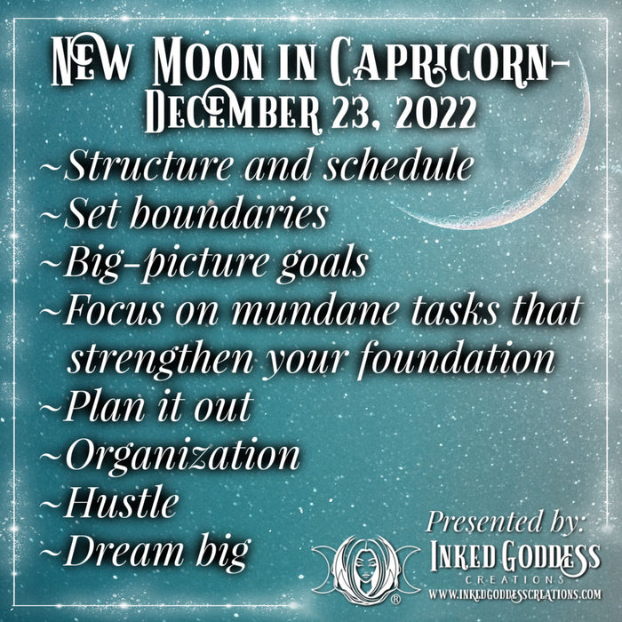 New Moon in Capricorn- December 23, 2022