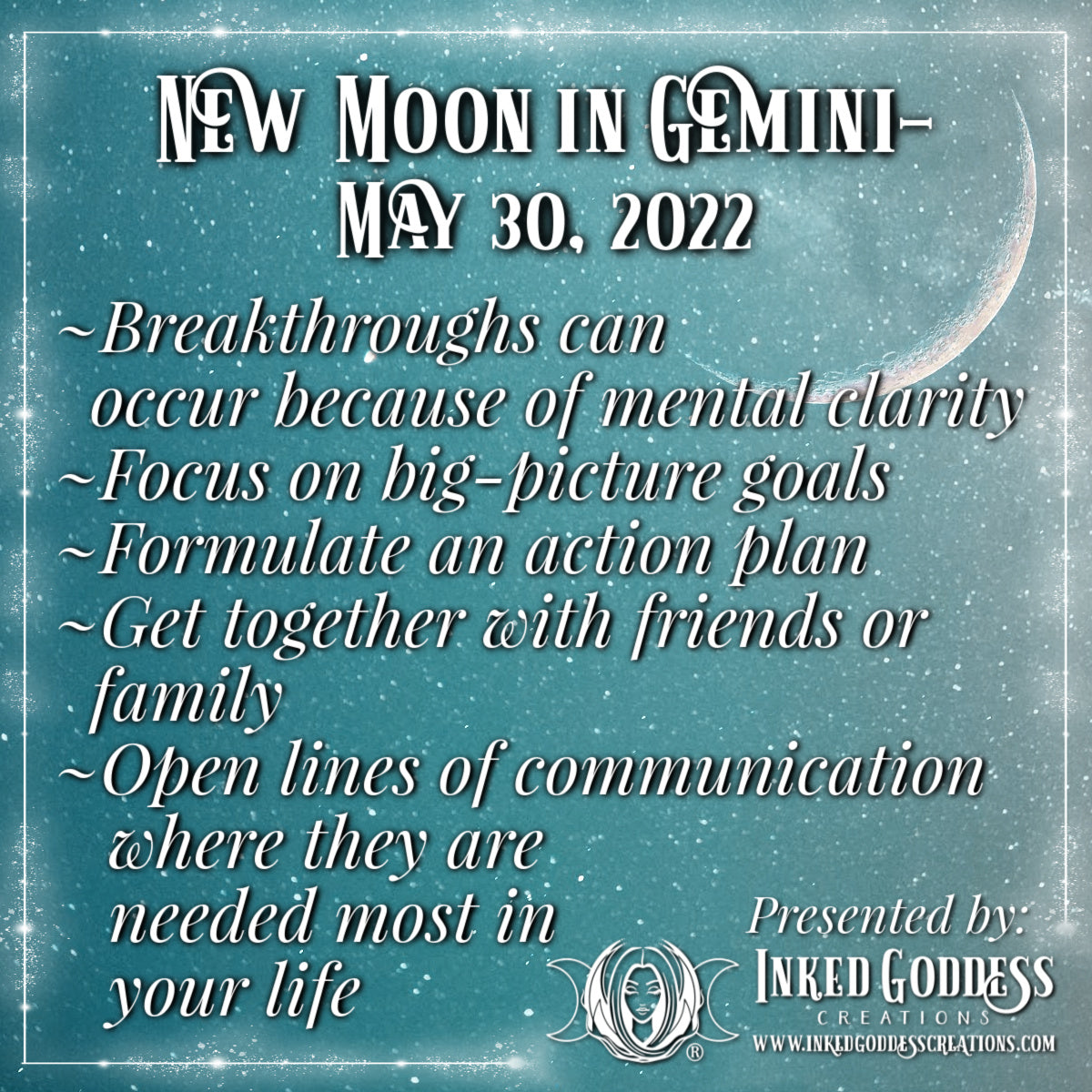 New Moon in Gemini- May 30, 2022 – Inked Goddess Creations