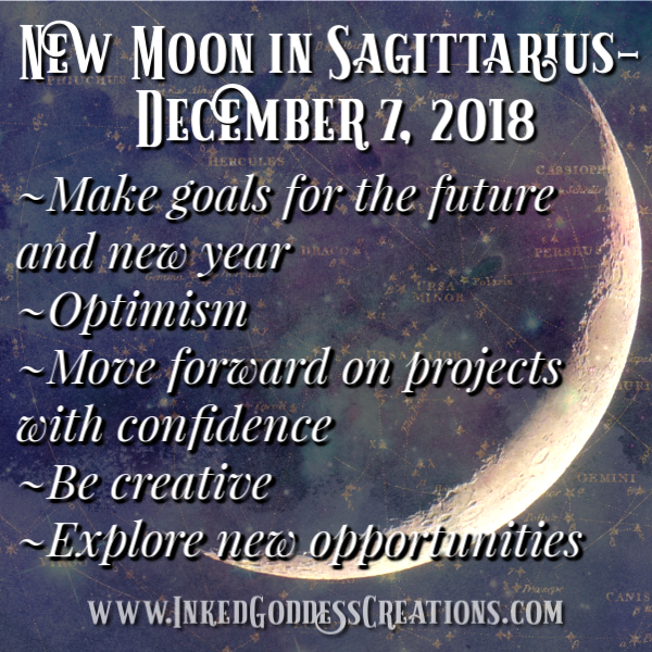 New Moon in Sagittarius- December 7, 2018