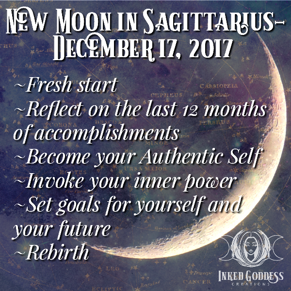 New Moon in Sagittarius- December 17, 2017