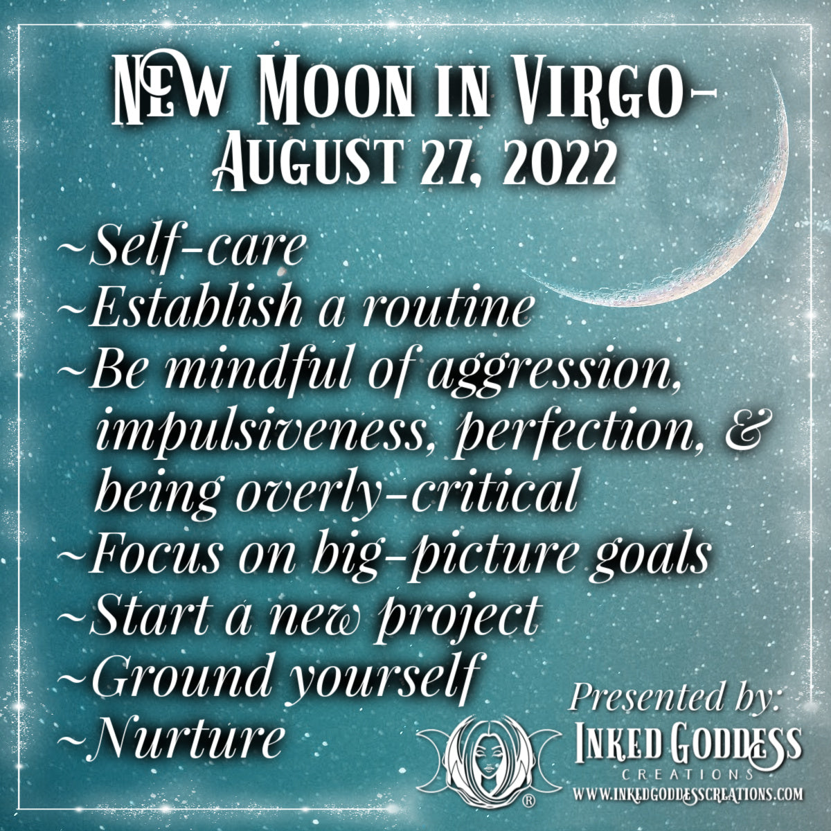New Moon in Virgo- August 27, 2022
