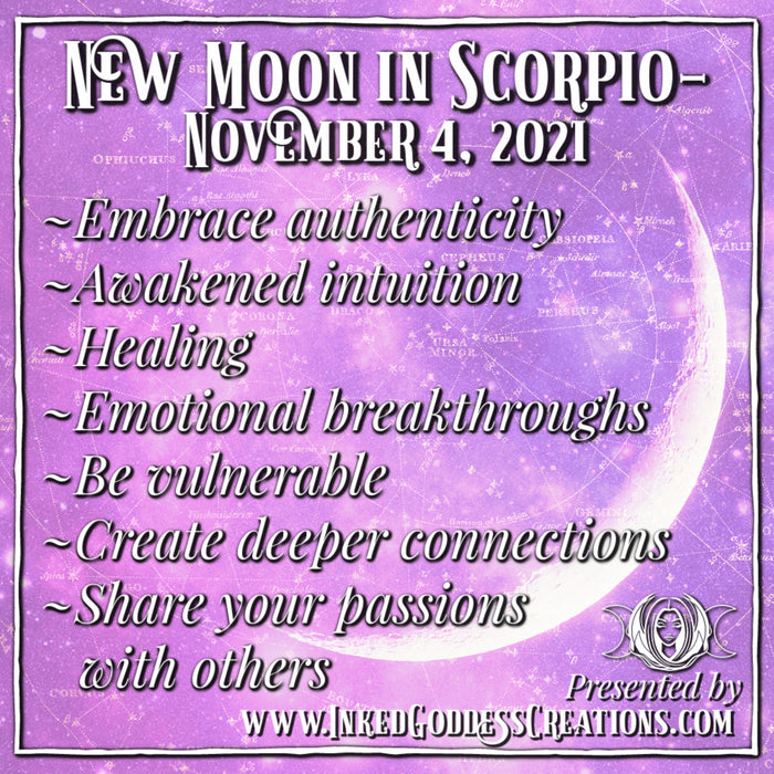 New Moon in Scorpio- November 4, 2021