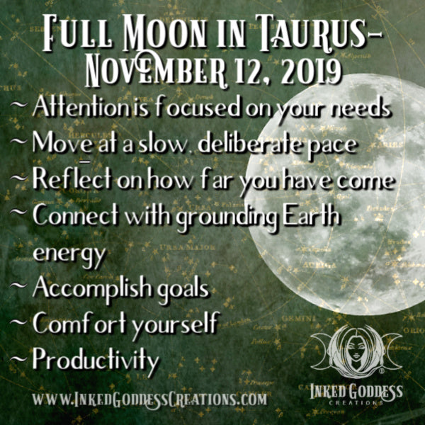 Full Moon in Taurus- November 12, 2019