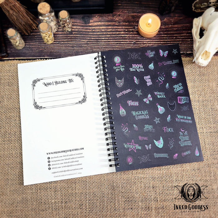 2024 Busy Witch Monthly Date Planner with Stickers from Inked Goddess Creations