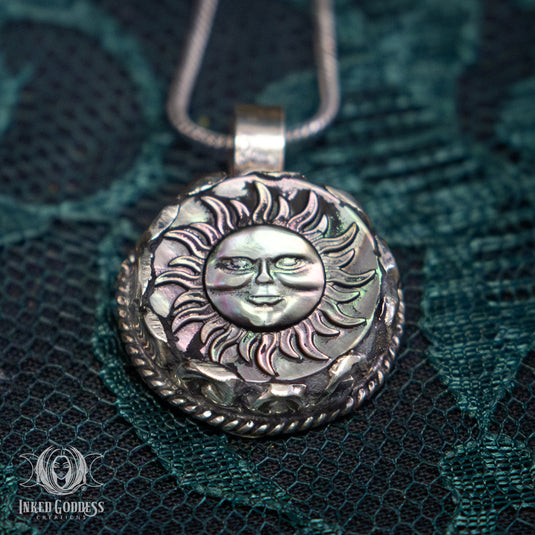Abalone Sun Tibetan Necklace for Divine Inspiration