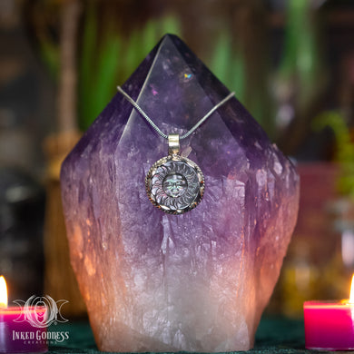 Abalone Sun Tibetan Necklace for Divine Inspiration
