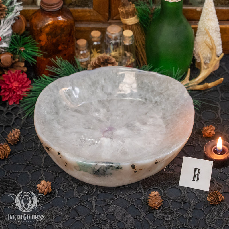 Load image into Gallery viewer, Agate and Quartz Large Offering Bowl for Healing and Harmony
